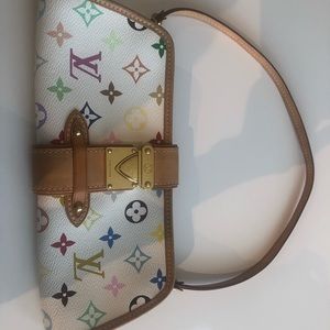 Louis Vuitton white monogram multicolor Shirley